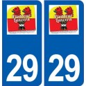 29 Plonéour Lanvern c autocollant plaque stickers ville