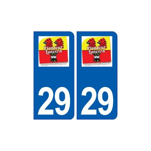 29 Plonéour Lanvern c autocollant plaque stickers ville