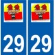 29 Plonéour Lanvern c autocollant plaque stickers ville