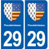 29 Ploudalmézeau blason autocollant plaque stickers ville