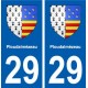 29 Ploudalmézeau blason autocollant plaque stickers ville
