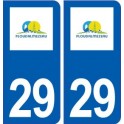 29 Ploudalmézeau logo autocollant plaque stickers ville