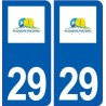 29 Ploudalmézeau logo autocollant plaque stickers ville