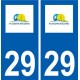 29 Ploudalmézeau logo autocollant plaque stickers ville