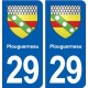 29 Plouguerneau coat of arms sticker plate stickers city