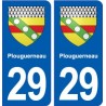 29 Plouguerneau coat of arms sticker plate stickers city