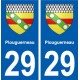 29 Plouguerneau blason autocollant plaque stickers ville