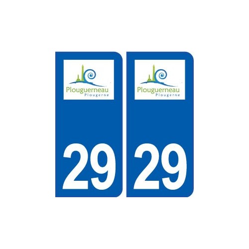 29 Plouguerneau logo autocollant plaque stickers ville