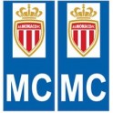 AS Monaco foot autocollant plaque