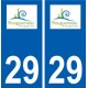 29 Plouguerneau logo autocollant plaque stickers ville