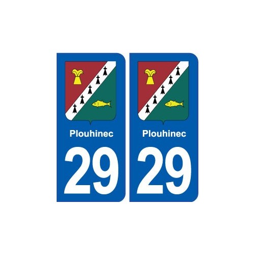 29 Plouhinec blason autocollant plaque stickers ville