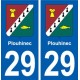 29 Plouhinec blason autocollant plaque stickers ville
