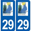 29 Plouhinec logo autocollant plaque stickers ville