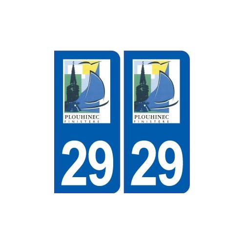 29 Plouhinec logo autocollant plaque stickers ville