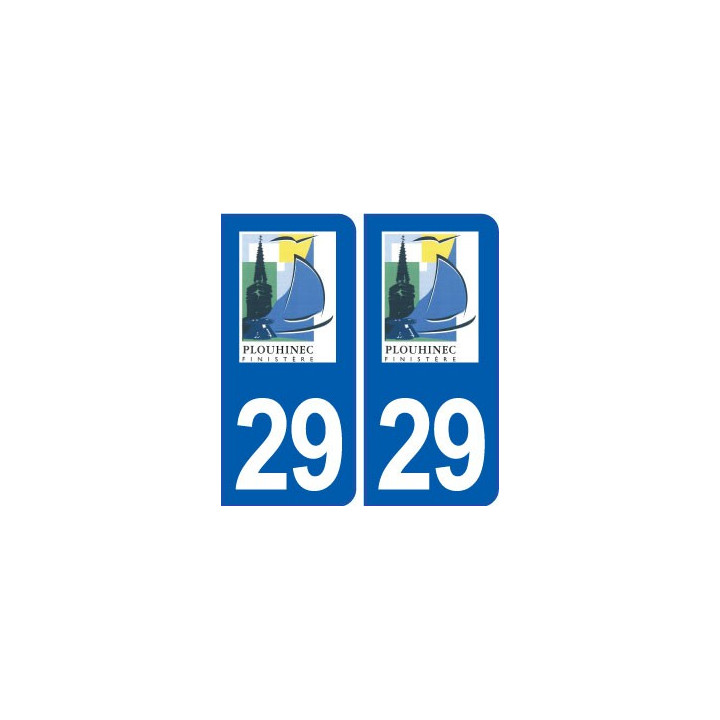 29 Plouhinec logo autocollant plaque stickers ville