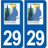29 Plouhinec logo autocollant plaque stickers ville