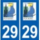 29 Plouhinec logo autocollant plaque stickers ville