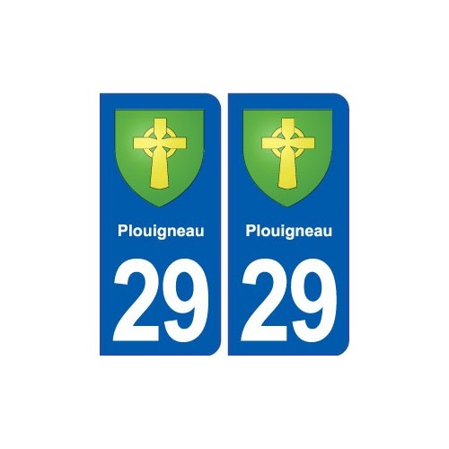 29 Plouigneau blason autocollant plaque stickers ville