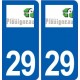 29 Plouigneau logo aufkleber typenschild aufkleber stadt