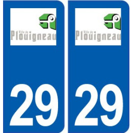 29 Plouigneau logo autocollant plaque stickers ville