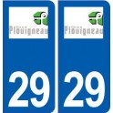 29 Plouigneau logo autocollant plaque stickers ville