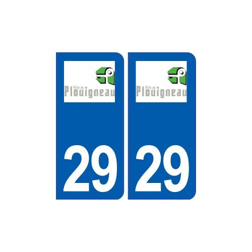 29 Plouigneau logo autocollant plaque stickers ville