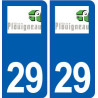 29 Plouigneau logo autocollant plaque stickers ville