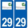 29 Plouigneau logo autocollant plaque stickers ville