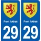 29 Pont l'Abbé blason autocollant plaque stickers ville