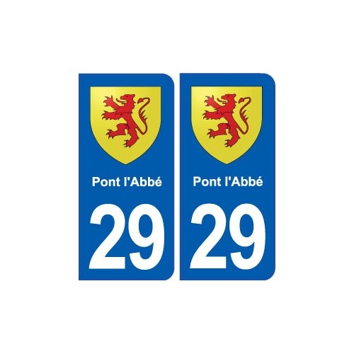 29 Pont l'Abbé blason autocollant plaque stickers ville