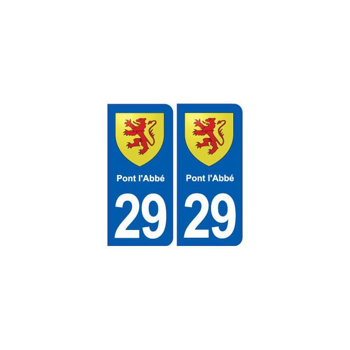 29 Pont l'Abbé blason autocollant plaque stickers ville