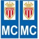 AS Monaco football adesivo piastra