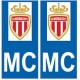 COMO Mónaco de fútbol de la etiqueta engomada de la placa