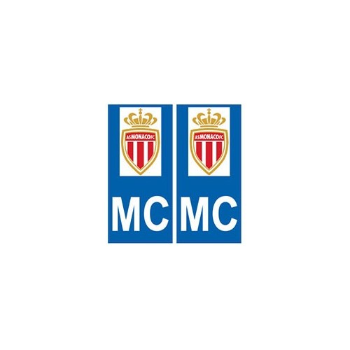 AS Monaco foot autocollant plaque