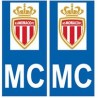 AS Monaco fußball-aufkleber platte