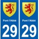 29 Pont l'Abbé blason autocollant plaque stickers ville