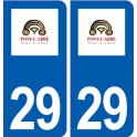 29 Pont l'Abbé logo autocollant plaque stickers ville