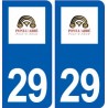 29 Pont l'Abbé logo autocollant plaque stickers ville