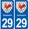 29 Quimperlé blason autocollant plaque stickers ville