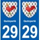 29 Quimperlé blason autocollant plaque stickers ville
