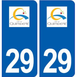 29 Quimperlé logo autocollant plaque stickers ville