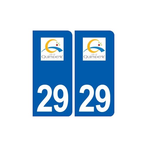 29 Quimperlé logo autocollant plaque stickers ville