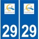 29 Quimperlé logo autocollant plaque stickers ville