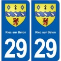 29 Riec sur Belon blason autocollant plaque stickers ville