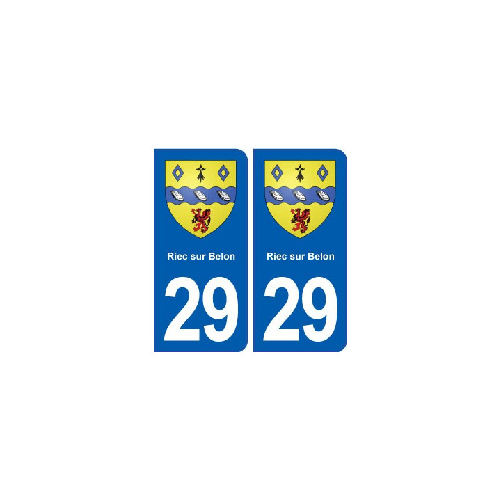 29 Riec sur Belon blason autocollant plaque stickers ville