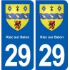 29 Riec sur Belon blason autocollant plaque stickers ville