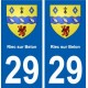 29 Riec sur Belon blason autocollant plaque stickers ville