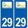 29 Riec sur Belon logo autocollant plaque stickers ville