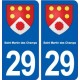 29 Saint Martin des Champs blason autocollant plaque stickers ville