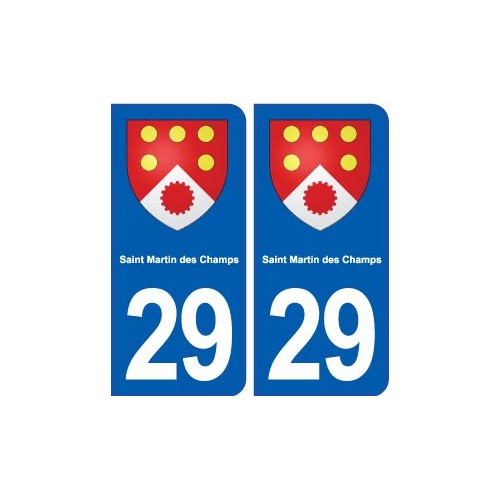 29 Saint Martin des Champs blason autocollant plaque stickers ville